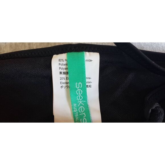 SEEKERS AUSTRALIA BLACK WHITE GOLD ANIMAL PRINT BIKINI TOP NWT - Picture 5 of 10